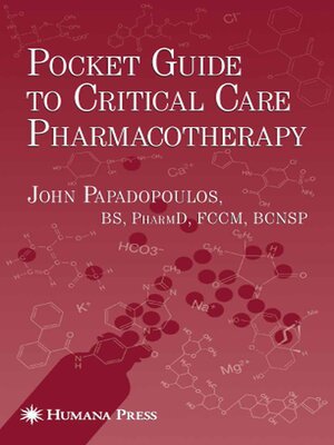 cover image of Pocket Guide to Critical Care Pharmacotherapy